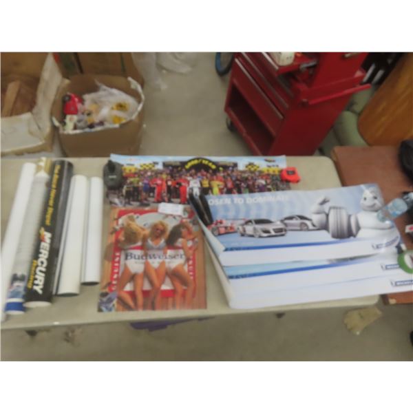 Poster Lot, Mercury Boat Engines and Michelin and Goodyear Racing