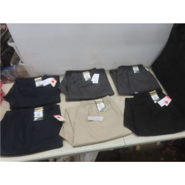 Six Pairs New Mens Casual Pants, Size 56