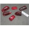 Image 1 : Six Vtg Red Glass Auto Light Lens