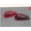Image 3 : Six Vtg Red Glass Auto Light Lens