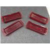 Image 3 : Eight Vtg Red Rectangular Auto Light Lens