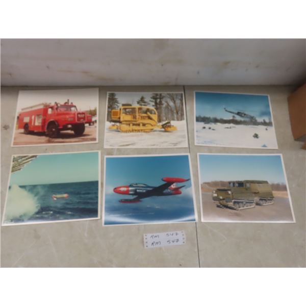 Six Vtg Canadian Military Photos, 10" x 8"