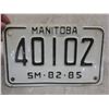 Image 6 : Four Vtg License Plates, Buffalo Manitoba, Alaska and Snowmobile
