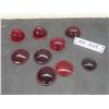 Image 1 : Nine Vtg Red Glass Auto Light Lens