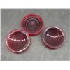 Image 7 : Nine Vtg Red Glass Auto Light Lens