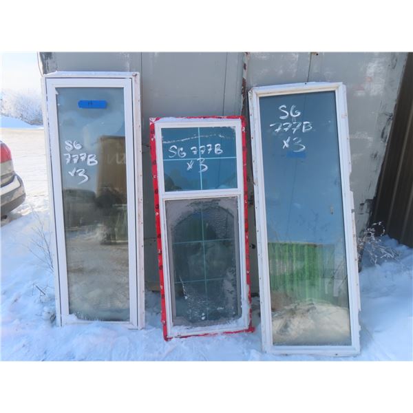 3 Double Pane Windows: 23 1/2" x 70 3/4", 23 1/2" x 78 1/2", 23 1/2" x 59 1/2"