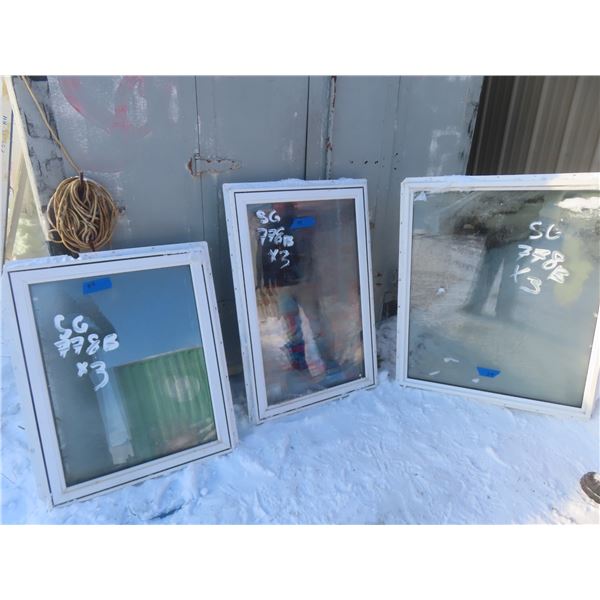 3 Triple Pane Windows: 31 1/2" x 39 1/4", 39 1/2" x 47 1/4", 31 1/2" x 47 1/4"