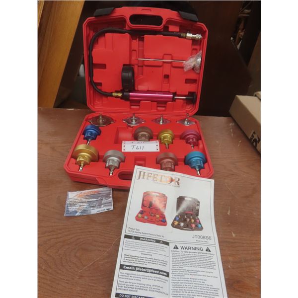 New Jifetor Fourteen Piece Cooling System Pressure Tester Kit
