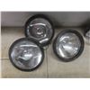 Image 5 : Amber Rotating Beacon 12V Light w/ 8 1/2 Foot Cord, Convex Mirrors and Four LED Utility Lights