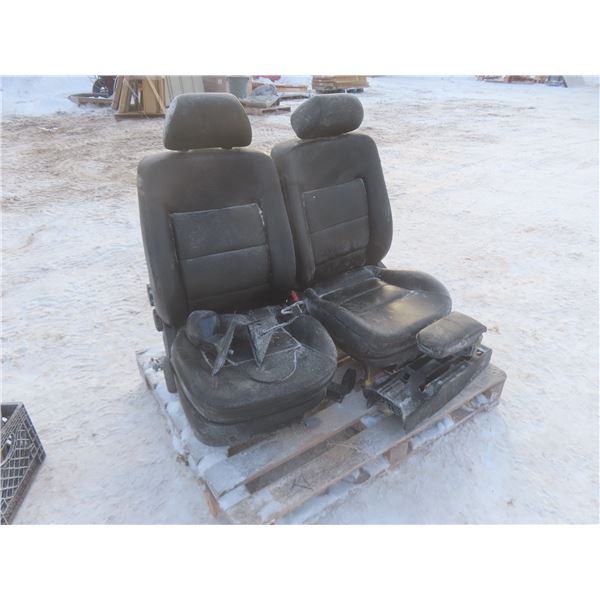 2 Black Leather Bucket Seats, Center Console, and Mirrors