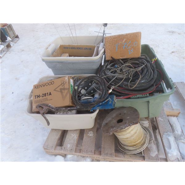 Pallet Lot of CB Radios, Wire, and More