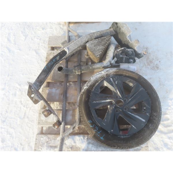 Hitch Assembly, Pintle Hitch, and 205/55R16 Tire on Rim