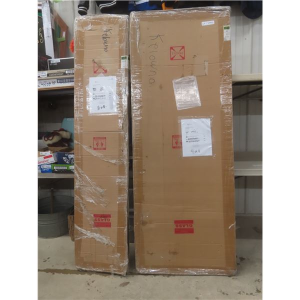 40" x 76" Hinged Frameless Shower Door (NSR, Missing Hardware)