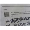 Image 2 : 40" x 76" Hinged Frameless Shower Door (NSR, Missing Hardware)