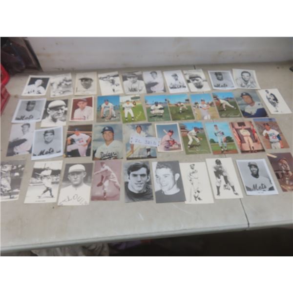 Photos and Postcards of Baseball Players, Some w/ Autographs, No COA
