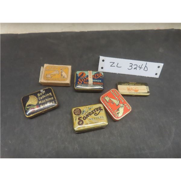 Vtg Gramophone Needles: Songster, Victor, RCA w/ Original Tin Containers