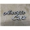 Image 12 : Grand Prix Snowmobile Oil Tin Arctic Cat Emblem Mercury Marine Medallion (has damage) and More