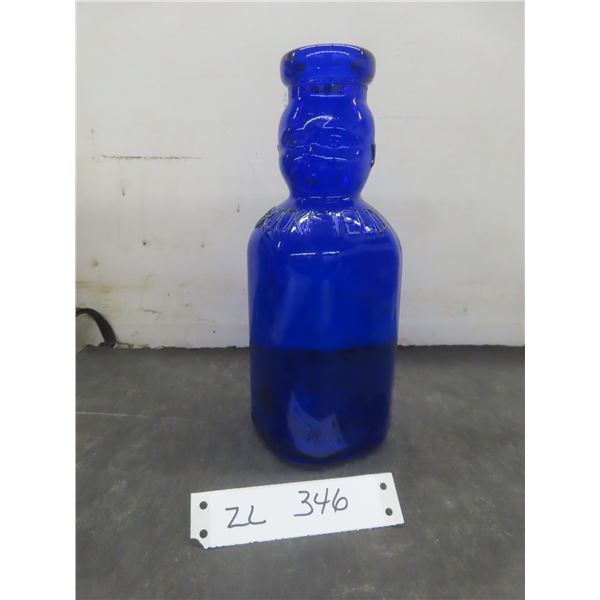 Cobalt Blue Baby Face Milk Bottle