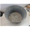 Image 4 : Galvanized Tub & Vtg Clothes Plunger
