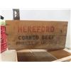 Image 2 : Meat Saw, Empty 20 lb Sack Quaker Buckeye Rolled Oats, and Hereford Crate (8" x 15" x 7")