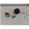 Image 1 : Vtg Motorcycle Fog Light w/ Dark Blue Lens and 1968 Mopar Plymouth/Dodge Marker Light