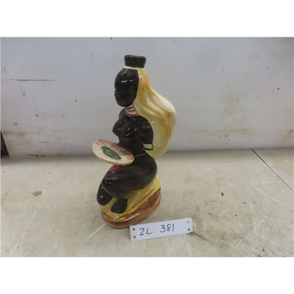 Vtg Girolamo Luxardo Italian Nubian Lady Decanter or Repurposed Candle Holder