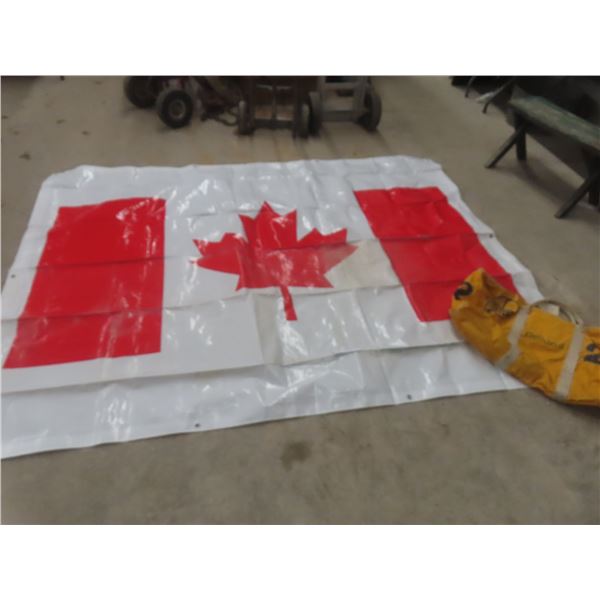 Canadian Flag Tarp (70" x 94") and Adidas City Foulers Hockey Club Bag