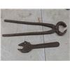 Image 8 : Assorted Vtg Tools Incl Cochran Speed Wrench, Cobbler Pliers, Tack Hammer, Hydrant Wrench