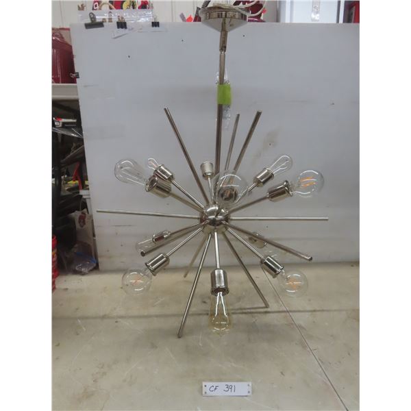 Mid-Century Modern Sputnik-Style Chandelier, Approx. 33" x 28"