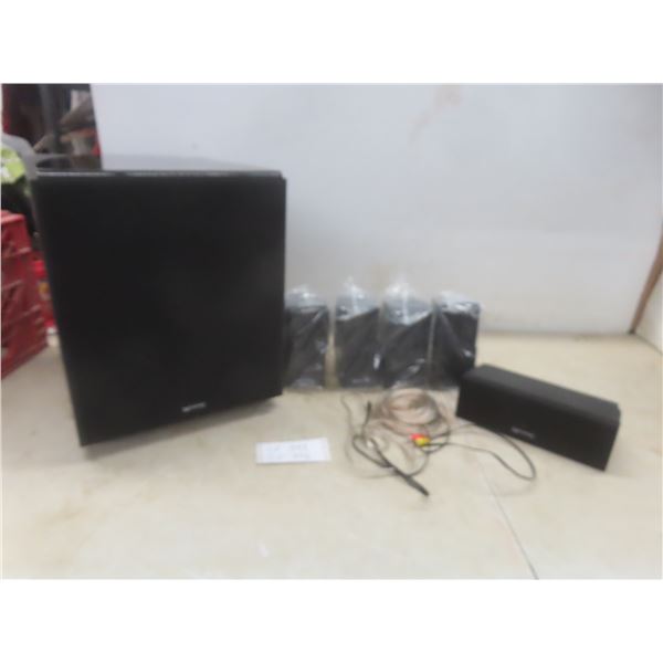 Morentz MZ-9 HD Digital Home Theater Sound System w/ Subwoofer and Five Speakers