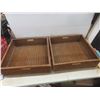 Image 4 : Two Rattan Basket Drawers Measuring 6" x 21" x 22"