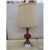 Image 1 : Table Lamp, Approximately 30 Inches Tall (Shade Has Damage)