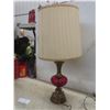 Image 6 : Table Lamp, Approximately 30 Inches Tall (Shade Has Damage)