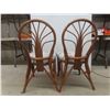 Image 5 : Two Mid-Century Modern Rattan Sunroom Chairs w/ Cushions