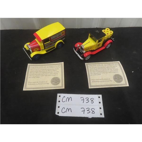 Two National Motor Museum Pre Cast Cars