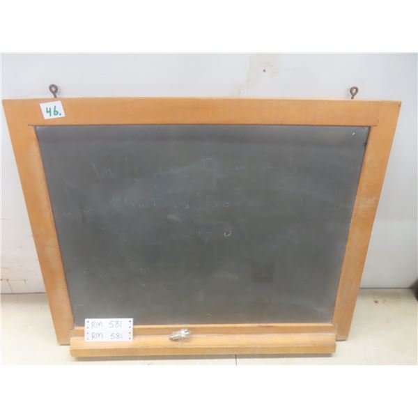 Antique Black Slate Old School Double Sided Chalk Board, 27''  X 21''
