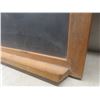Image 2 : Antique Black Slate Old School Double Sided Chalk Board, 27''  X 21''
