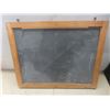 Image 3 : Antique Black Slate Old School Double Sided Chalk Board, 27''  X 21''