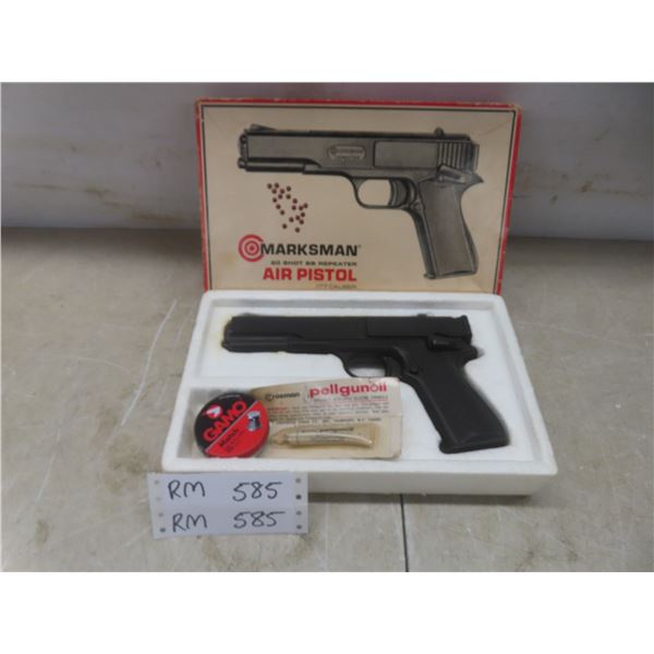 Vintage Marksman 20 Shot .117 Caliber Repeater Air Gunn, Original Box, Gamo Pellets, Oil 