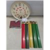 Image 1 : Vintage MAHJONG Bakelite Game Racks, Supermatic Cigarette Injector Machine & CN Clock Face Wall Art.