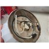 Image 4 : 2 Art Deco Ceiling Light Fixtures with Chrome Bases