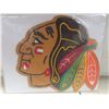 Image 3 : Vintage - 3 Hockey Pucks, Devils, Sharks & Moose, Autographed Stick & Chicago Black Hawks Crest