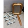 Image 2 : Vintage Country Kitchen Décor,  2 Art deco Serving Plates, Hat Accordian Rack, Mug Holder and More!
