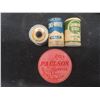 Image 5 : 6- Antique Watch Repair Tins, 10 Quack Medicine Tins, & Old Danish Wooden Lucky  Hanging Monkey