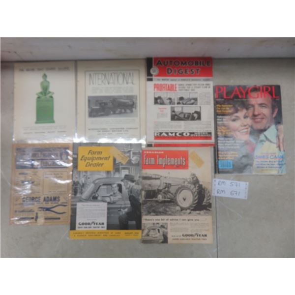 6- Vintage Magazines/ Ads-1956  Farm Implements, 1937 Automotive Digest and More!
