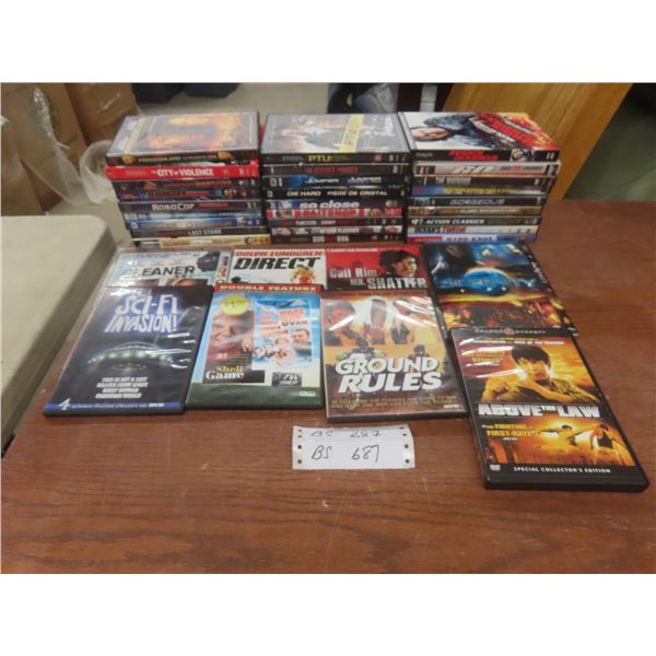 Thirty-Five DVDs Including RoboCop, Die Hard, And More