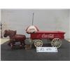 Image 1 : Cast Iron Coca-Cola Wagon w/ Pair of Horses