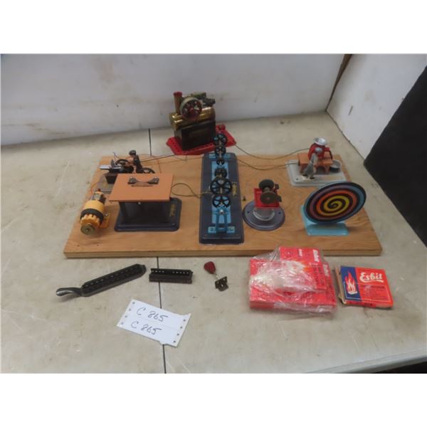 Vintage Steam Engine With Accessories