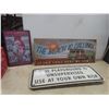 Image 1 : Three Metal Signs Including Clear Lake (), De Laval (), And Playground Unsupervised With Chain Link