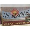 Image 4 : Three Metal Signs Including Clear Lake (), De Laval (), And Playground Unsupervised With Chain Link